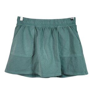Cat & Jack Skort Shorts Green Size 8 Medium French Terry Elastic Pockets Loose
